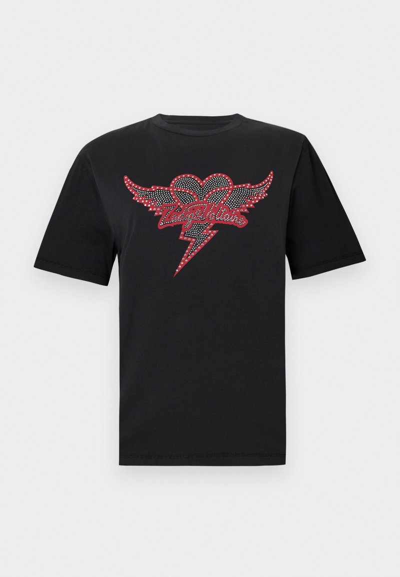 Zadig & Voltaire EDWIN HEART WINGS - Triko s potiskem - black/černá ...