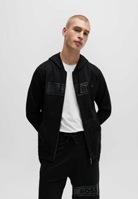 BOSS - AUTHENTIC - Tröja med dragkedja - schwarz eins Miniatyrbild 1
