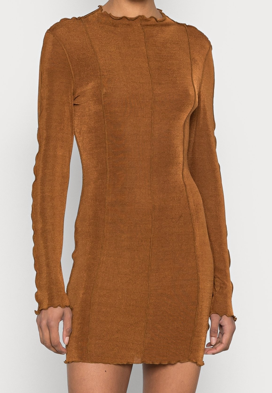 Monki Shift dress - brown - (Pre-owned) - Zalando Monki Shift dress - brown - (Pre-owned) - Zalando