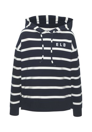 Elbsand, ELBSAND KAPUZENSWEATSHIRT - Kapuzenpullover - marine-weiß