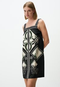 Jimmy Key SQUARE NECK  PATTERNED  - Freizeitkleid - black