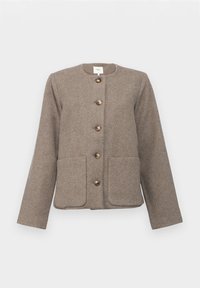 OBJPISA SHORT JACKET  - Giacca da mezza stagione - desert taupe melange