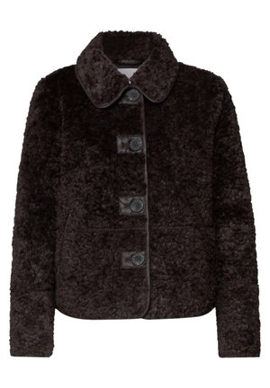 Street One Studio, TEDDY-JACKE MIT KNÖPFEN UND PIPINGS - Veste d'hiver - charred brown