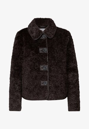 Street One Studio, TEDDY-JACKE MIT KNÖPFEN UND PIPINGS - Veste d'hiver - charred brown
