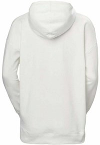 Witte hoodie met een relaxte pasvorm, lange mouwen en een soepele textuur. Heeft een groot achterpaneel en een eenvoudige zoom.