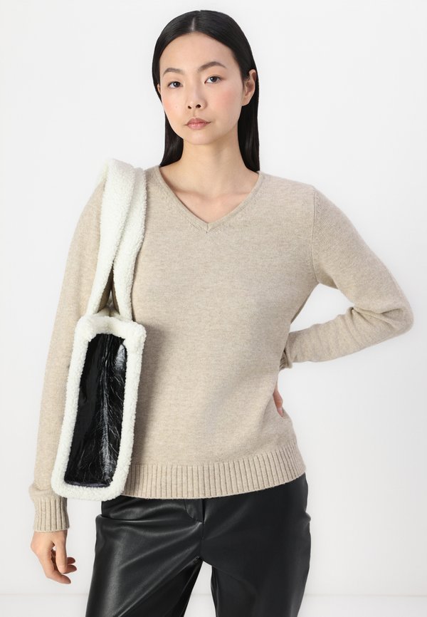 VIRIL V-NECK -NOOS - Jumper - beige4