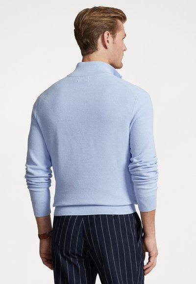 Polo Ralph Lauren KNIT COTTON QUARTER ZIP JUMPER - Džemperis - blue hyacinth