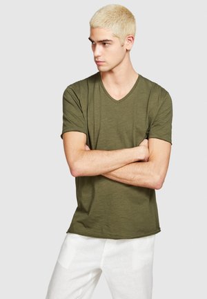 Sisley, Basic T-shirt - military green