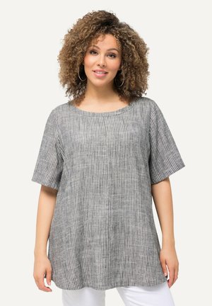 Ulla Popken SHORT SLEEVE BLOUSE - Blouse - asphalt grey