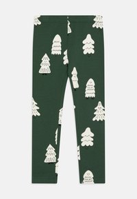 Lindex HAPPY TREE PRINT UNISEX - Leggingek - Nadrágok - dark dusty green