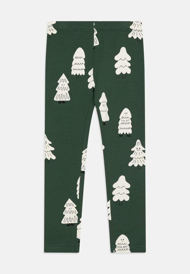 Lindex HAPPY TREE PRINT UNISEX - Leggingek - Nadrágok - dark dusty green