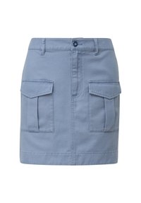 s.Oliver AUFGESETZTEN TASCHEN - Mini skirt - blassblau
