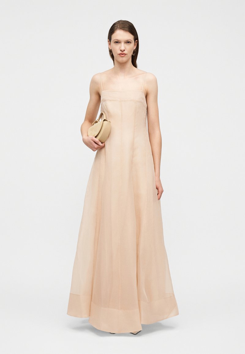 staud beige dress GUSTAV - Occasion wear Size:M (US 4) fluid skirt with a on trend FINAL SALE - Chic