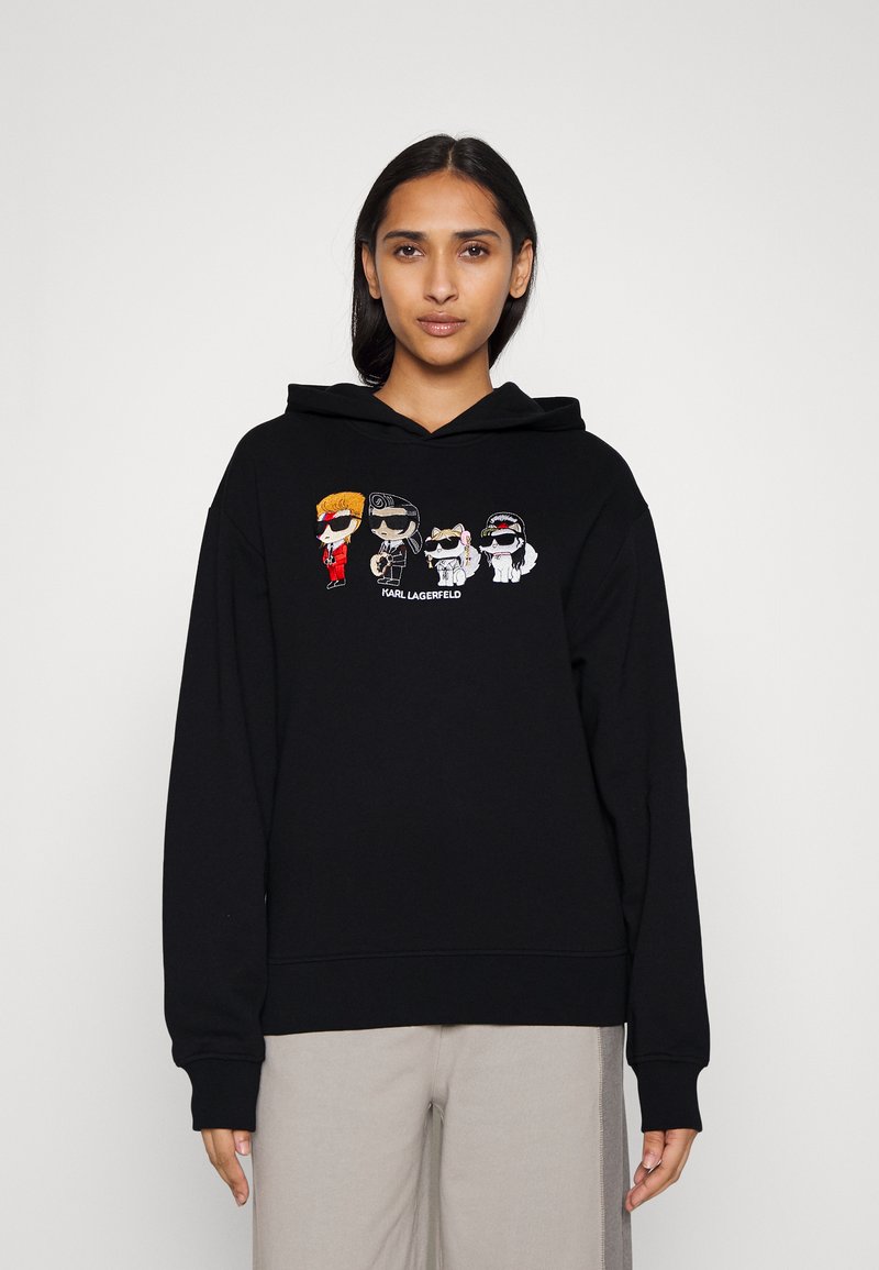 Karl Lagerfeld Black Cotton Hoodie