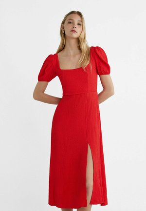 MIDI - Day dress - dark red