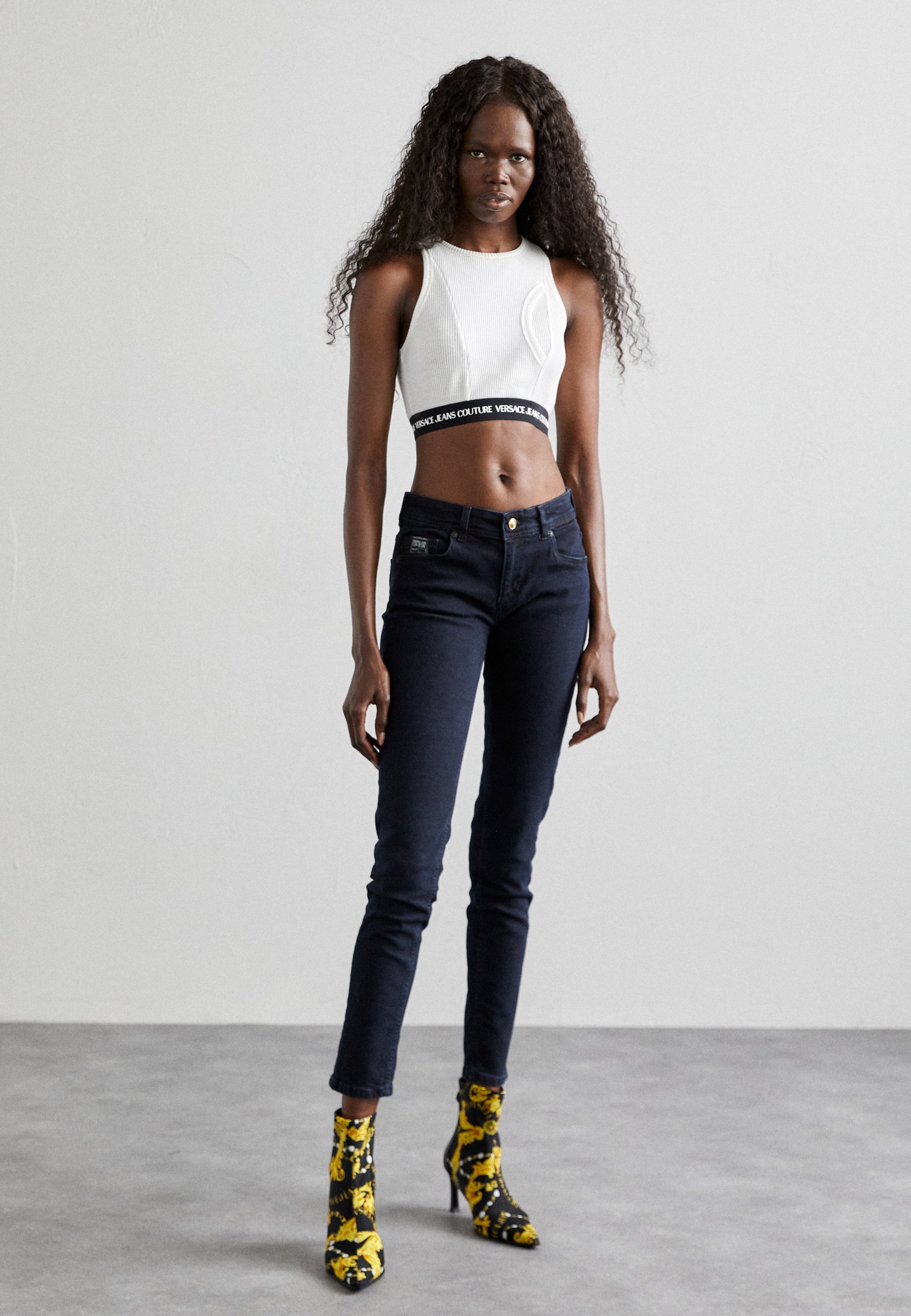 versace couture crop top