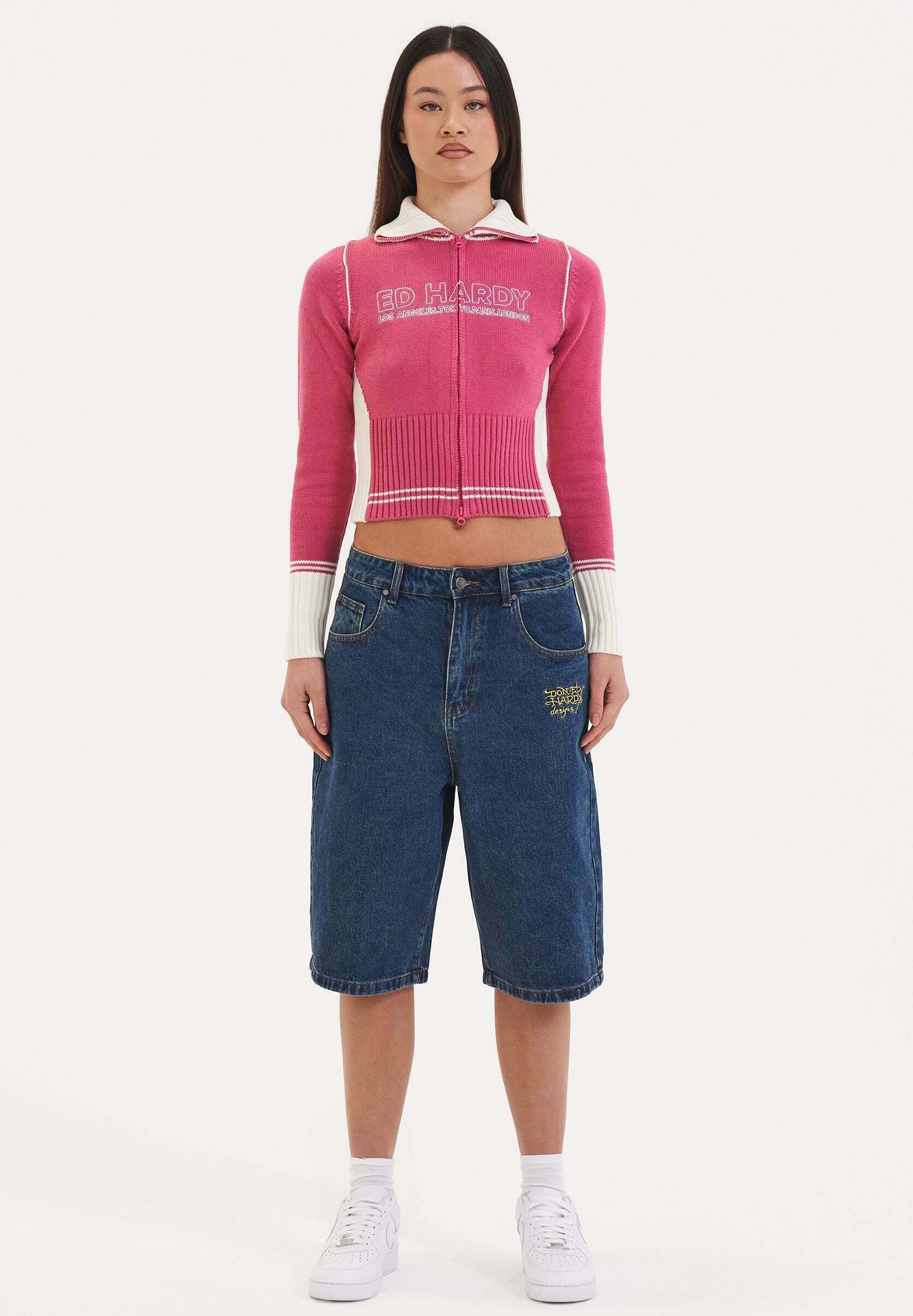 Ed Hardy ZIP UP - Cardigan - pink - Zalando