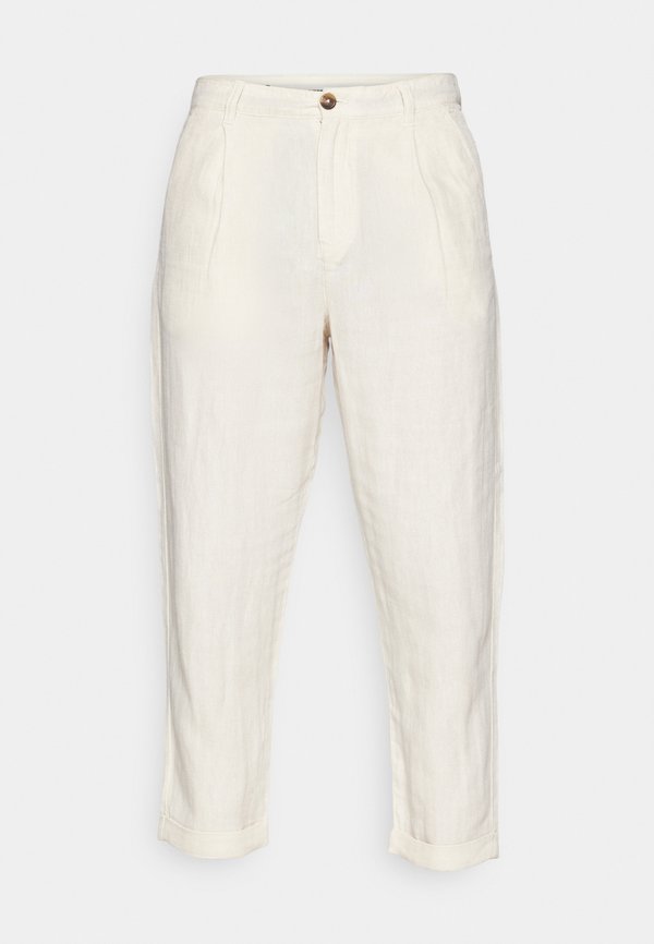 RELAXED CROP RON PANT - Trousers - oatmeal/egret2