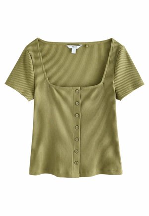 SHORT SLEEVE THROUGH - Cardigan - khaki green