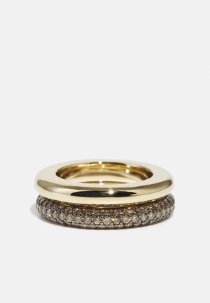 By Pariah CLASSIC DIAMOND DUO STACK - Ring - silver-coloured /gold-coloured