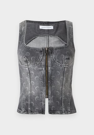 MOON LASER WASH BUSTIER - Veste sans manches - dark grey