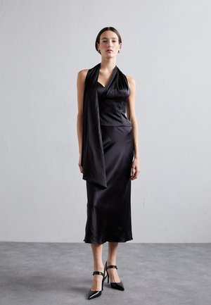 SCARF DRESS - Cocktailjurk - black