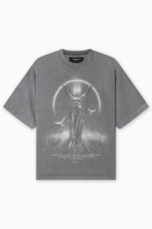FAVELA MISERY UNISEX - Trükipildiga T-särk - grey washed
