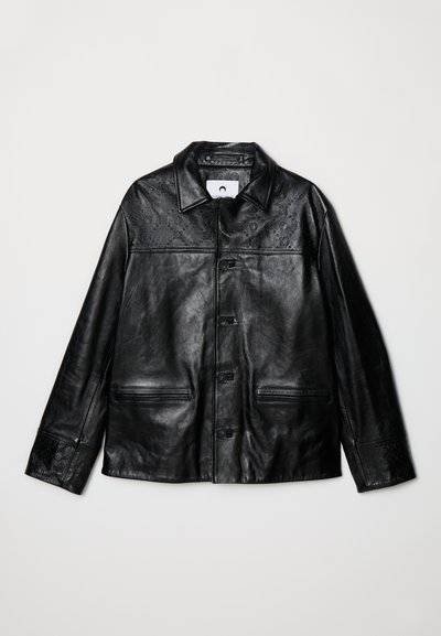 MARINE SERRE MOONOGRAM EMBOSSED BOXY JACKET - Ādas jaka - black