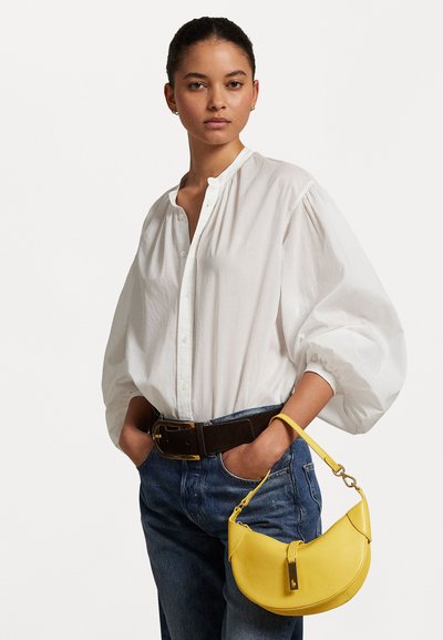 Polo Ralph Lauren POLO ID CALFSKIN MINI SHOULDER BAG - Geantă de mână - mustard
