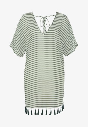 Accessoire de plage - weiß khaki gestreift