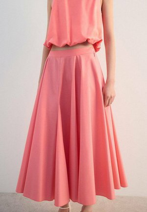 Falda acampanada - coral red