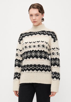 VMAMPLE HIGH NECK  - Strickpullover - birch/black