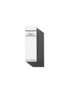 White rectangular packaging with black text featuring the brand name, product type, and ingredients. Shadow cast on gray background.
