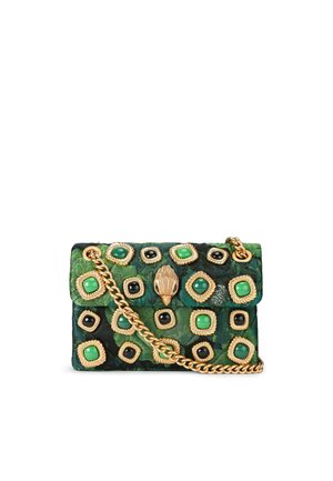 MINI KENSINGTON GEMS - Borsa a tracolla - green comb