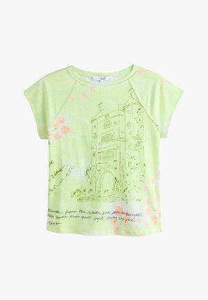 Next, REGULAR FIT - RAW SEAM SHORT CAP SLEEVE T-SHIRT . - T-Shirt print - green graphic