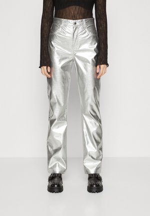 Gina Tricot TROUSERS - Παντελόνι - silver