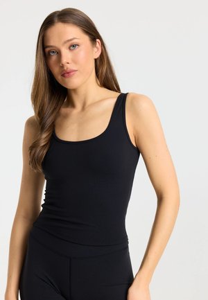 Caspara, CLOUDFORM SQUARE NECK TANK TOP - Top - mineral black