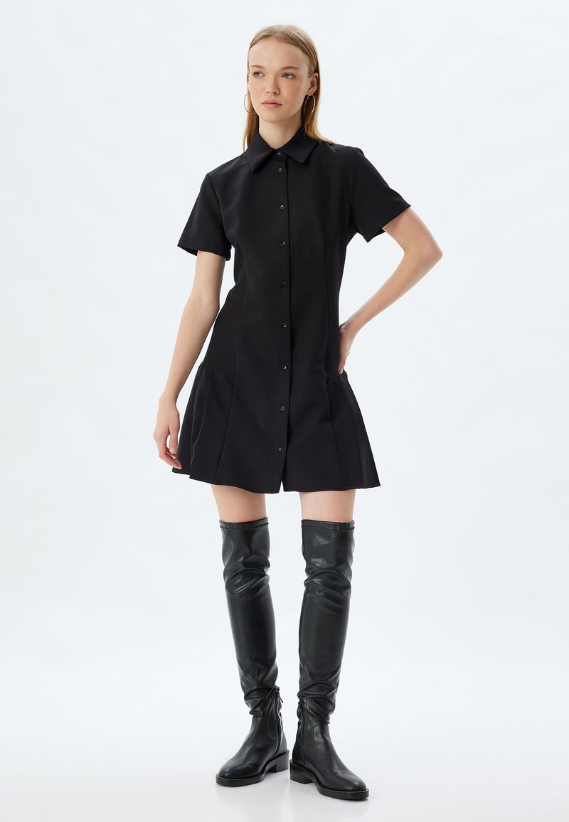 Koton Skjortklänning - black
