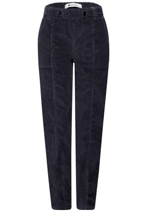 Street One, HIGH WAIST BARREL LEG HOSE MIT ELASTIKBUND - Pantalon classique - indigo night