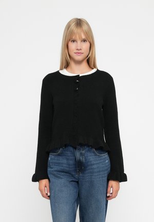 ONLRIMA LIFE FRILL BUTTON - Gilet - black