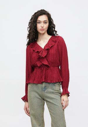 VMDORA FRILL PLEAT - Blusa - biking red