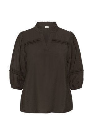 Kaffe Curve, KCRONJA 3/4 SLEEVELESS - Bluse - chocolate brown