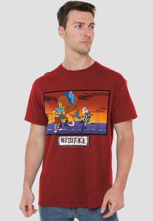 Cotton Soul, BEETLEJUICE JAQUES LALEAN, GINGER, AND THE MONSTER - Print T-shirt - red