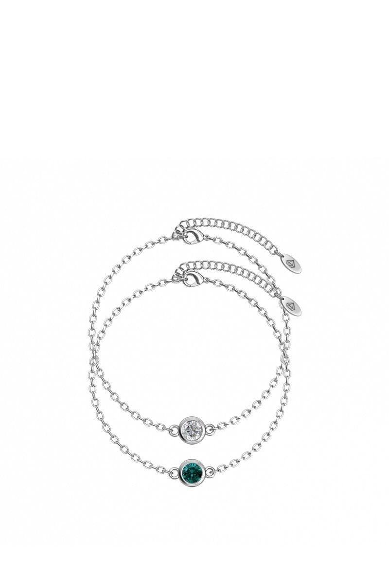 MYC Paris 2 PACK - Bracciale - couleur argentée cristal vert