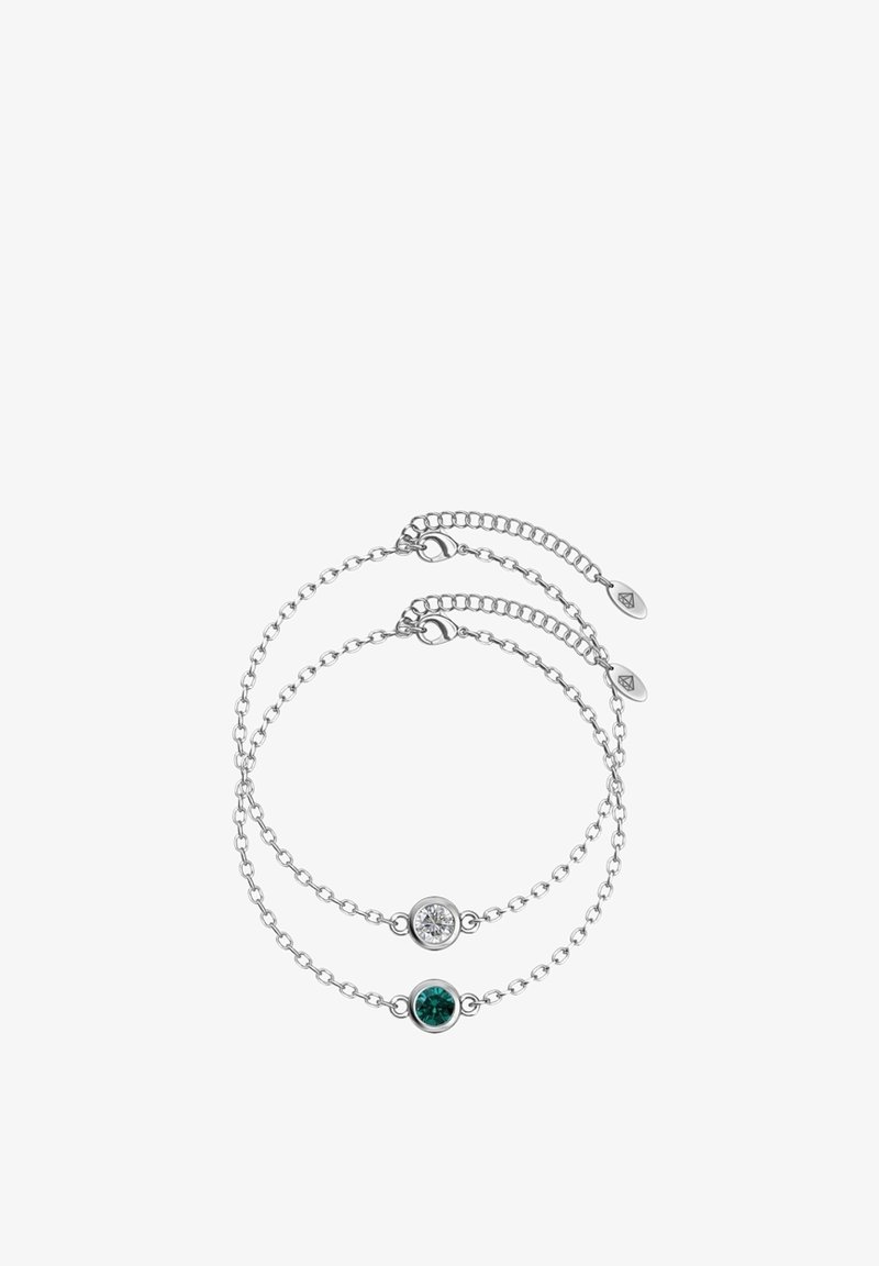 MYC Paris 2 PACK - Bracciale - couleur argentée cristal vert