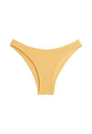 OYSHO, MEDIUM-COVERAGE U-CUT CRINKLE BIKINI BRIEFS - Bas de bikini - yellow