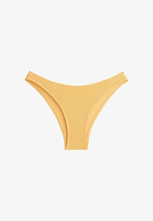 OYSHO, MEDIUM-COVERAGE U-CUT CRINKLE BIKINI BRIEFS - Bas de bikini - yellow