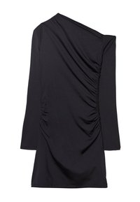 ASYMMETRIC - Shift dress - black