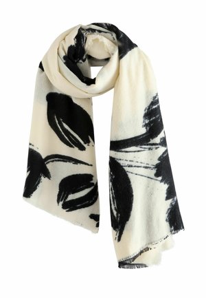 Écharpe - black white floral