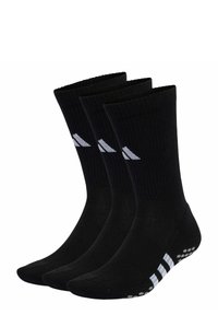 adidas Performance - PERFORMANCE CUSHIONED CREW GRIP 3-PAIRS PACK - Sports socks - black   white Thumbnail Image 1